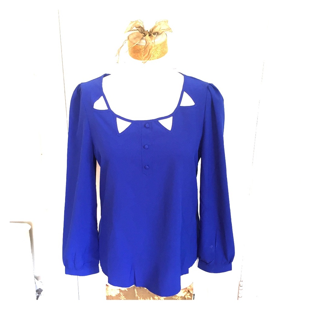 ModCloth Royal Blue Blouse NWT